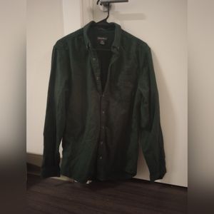 Men's Tall Medium Eddie Bauer Dress Shirt Forest Green